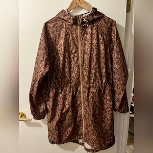 Animal Print Wind Breaker with hood